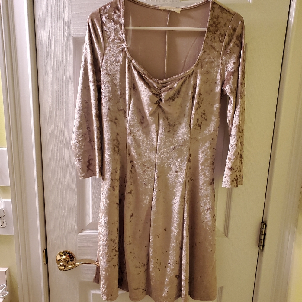 Women's medium buff velvet dress